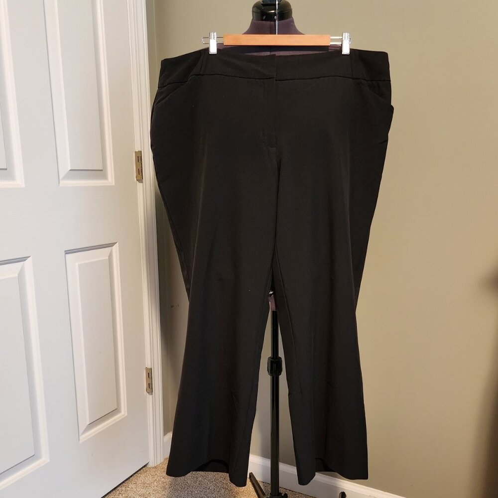 Alfani 22W Black Wide Leg Work Pant